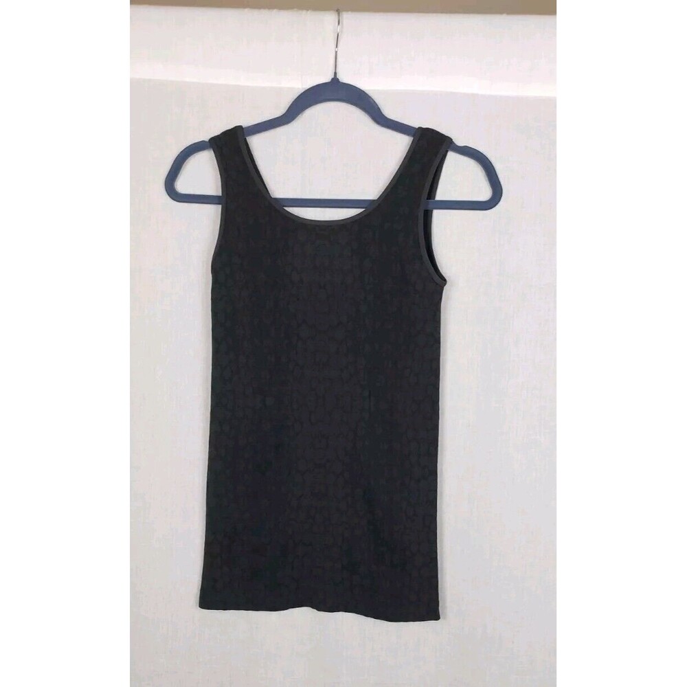 Soft Surroundings Tank Top Cheetah Print OS Black Stretch USA Hipster Gothic - Picture 3 of 3